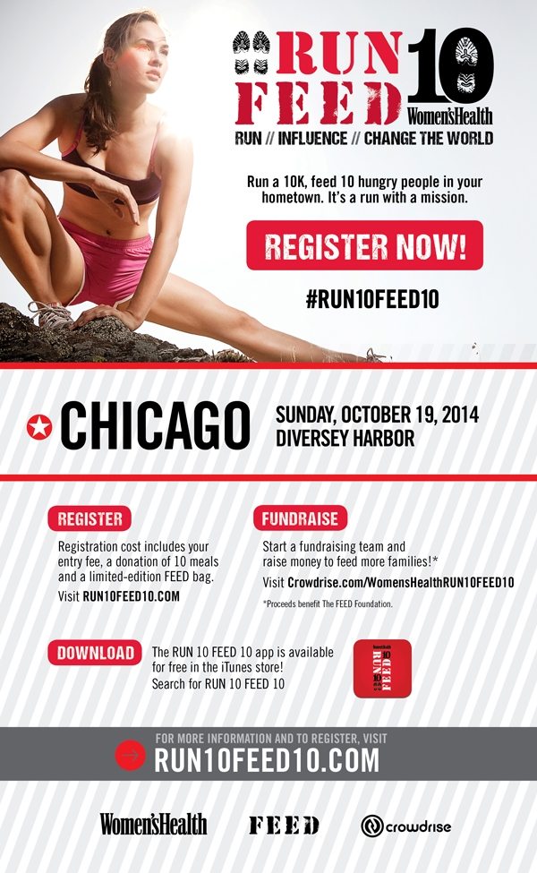 RUN10FEED10 in Chicago asweatlife fabfitchicago charity race in Chicago run in chicago coupon code for a race in chicago