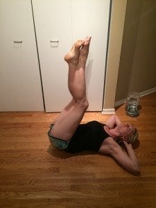 Workout Routine reverse crunches