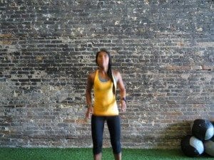 asweatlife fabfitchicago crosstownfitness workout at home no equipment workout tuck jump