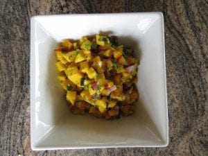 asweatlife fabfitchicago Meal prep shrimp recipe mango salsa