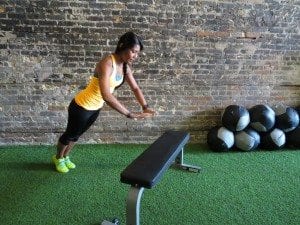 asweatlife fabfitchicago crosstownfitness workout at home no equipment workout plyo push-up