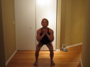 asweatlife fabfitchicago no equipment workout workout at home bodyweight workout squat kicks