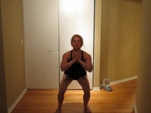 asweatlife fabfitchicago no equipment workout workout at home bodyweight workout squat kicks