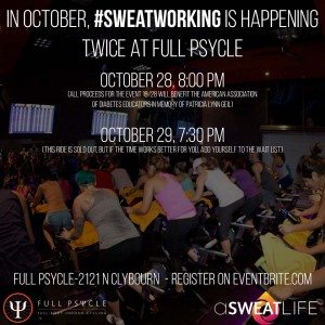 asweatlife sweatworking fitness networking event spinning class Chicago