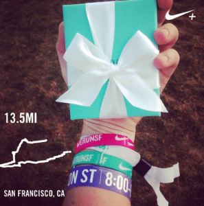 Nike Women's Half Marathon San Francisco Tiffany's necklace