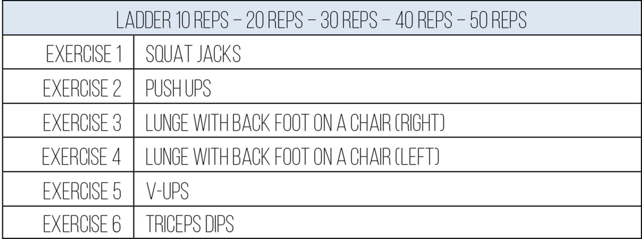 Bodyweight Workout Ladder Climb It Into The Weekend