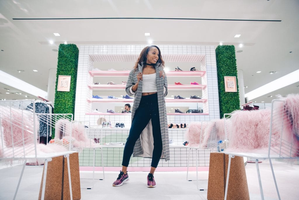 Sanya Richards-Ross Nordstrom x Nike pop up shop Chicago