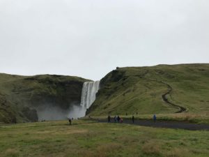 Skógafoss Iceland Hike hillside