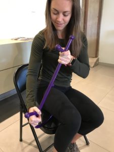 Delos therapy and knee pain; how to use a Theracane to loosen your hamstring