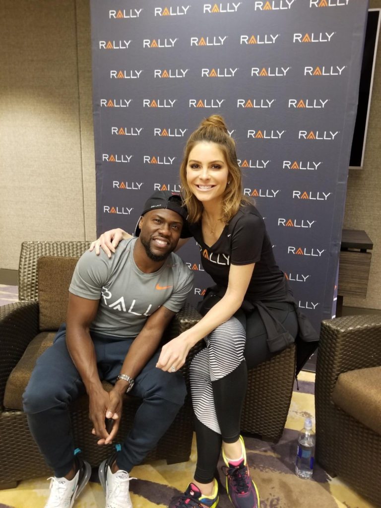 Kevin Hart and Maria Menounos at Rally Health event