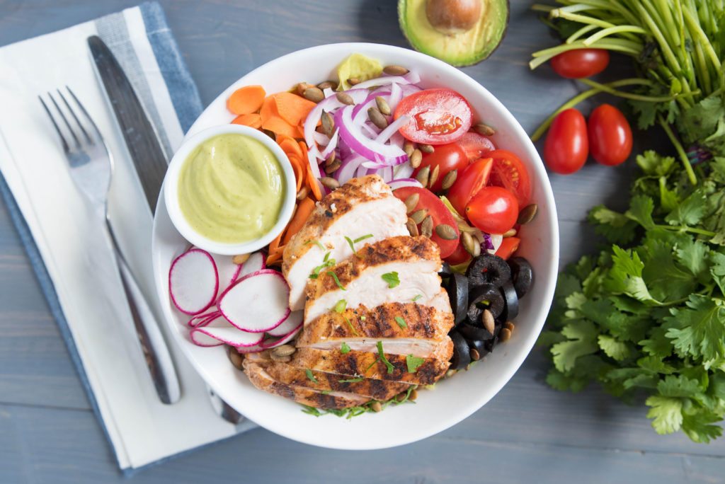 Kitchfix Grilled Chicken Salad with Avocado Vinaigrette