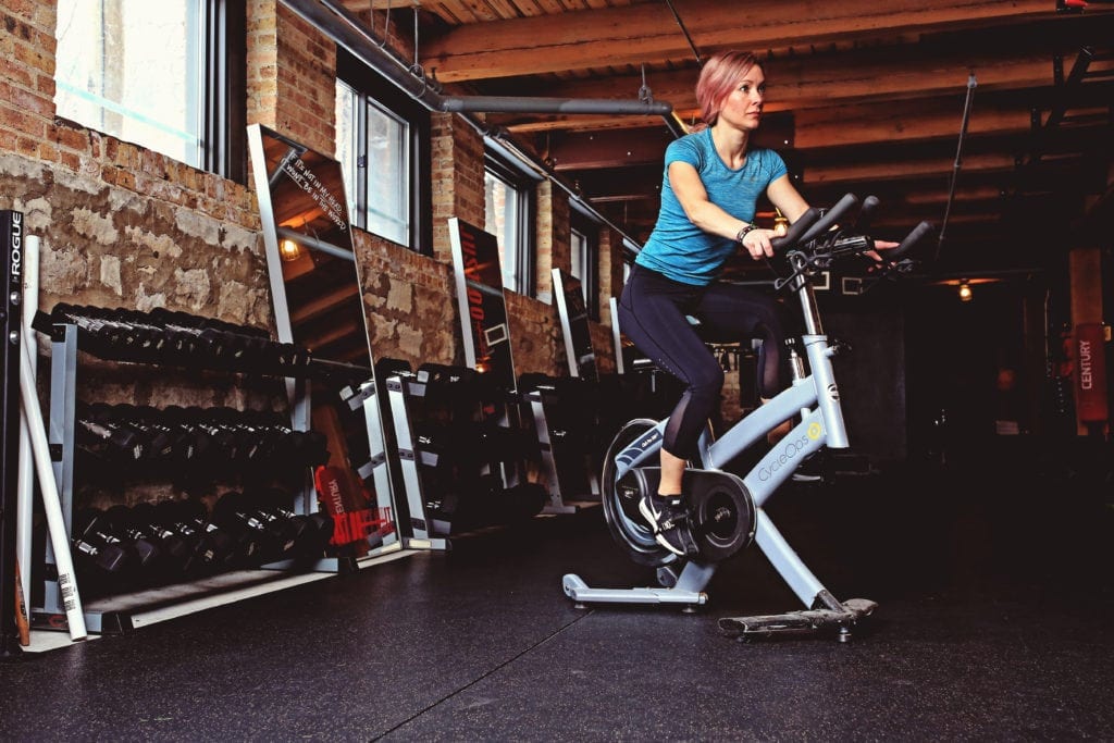 first indoor cycling class