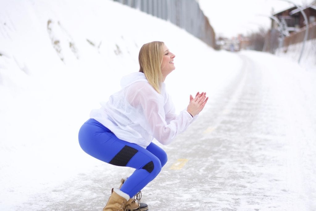 train outside during winter