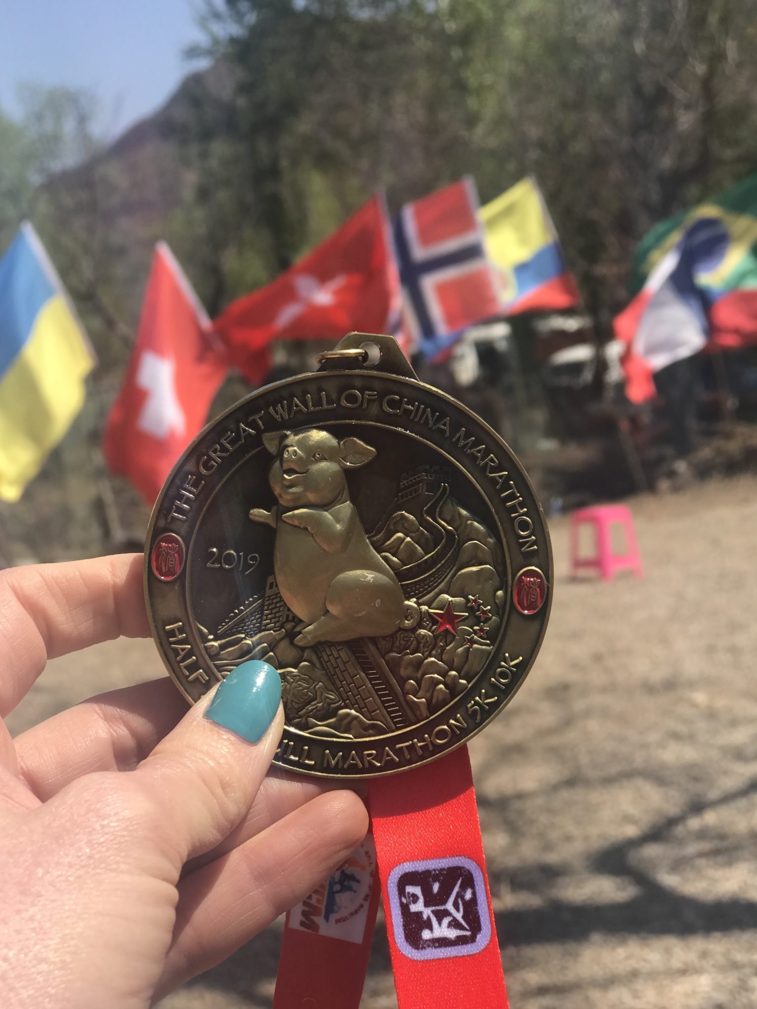 great wall of china race medal