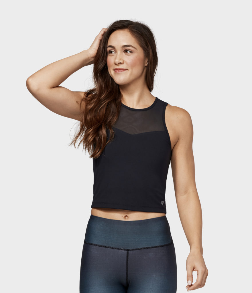 Manduka mesh crop top