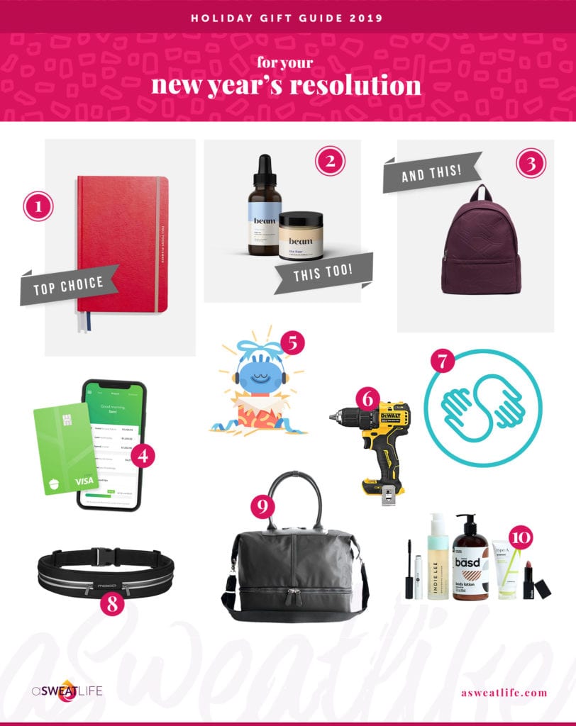 gift guide new year's resolution