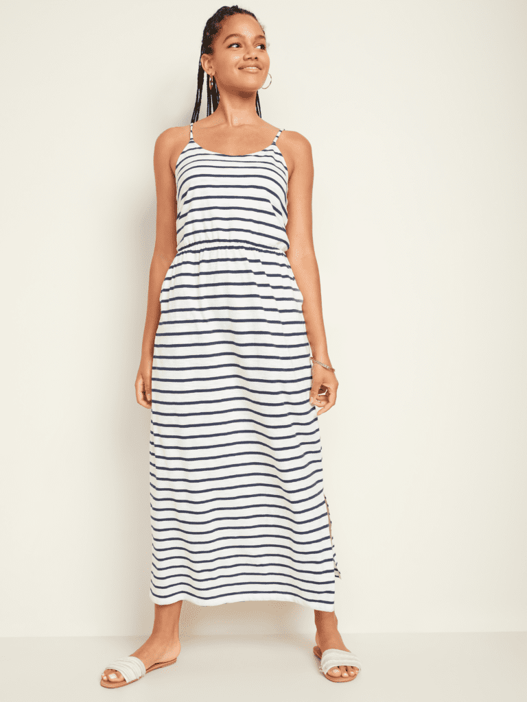 Old Navy Waist-Defined Slub-Knit Cami Maxi Dress for Women