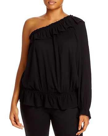 Ruffled One-Shoulder Top from Aqua Curve