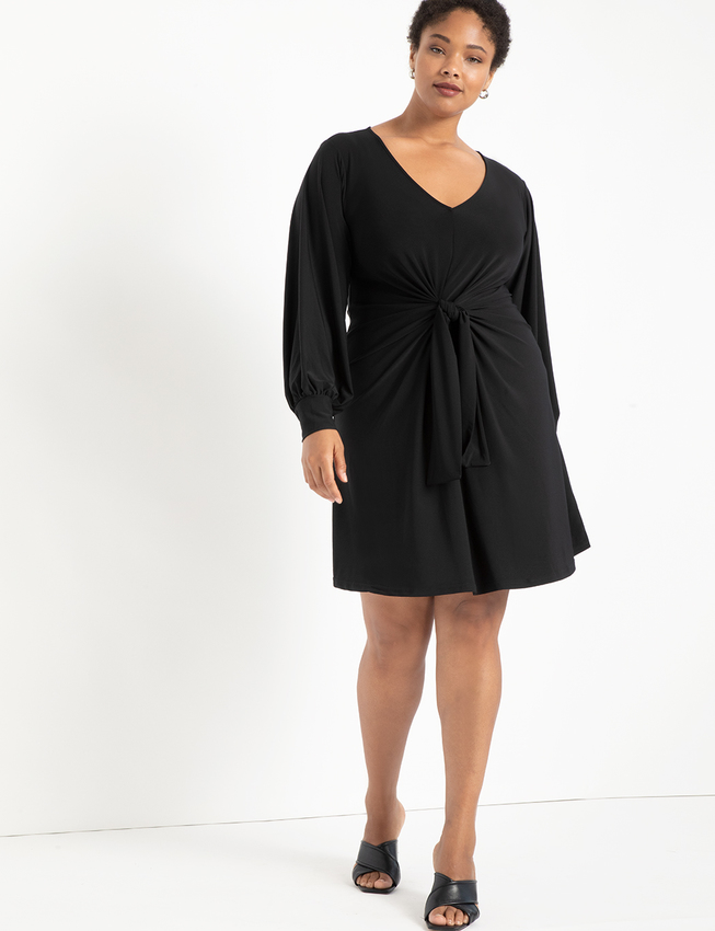 eloquii tie front dress