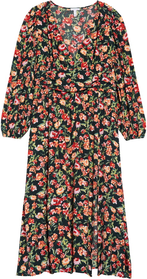 floral print long sleeve dress by leith