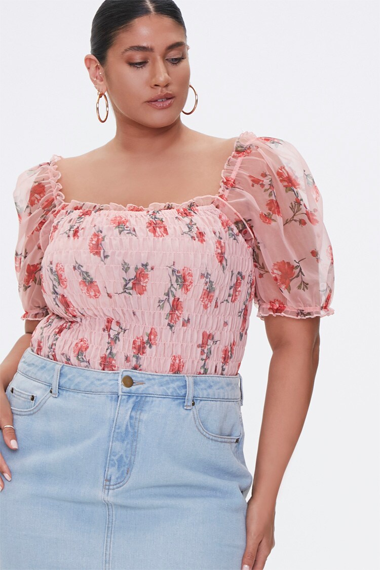 plus size smock top forever21