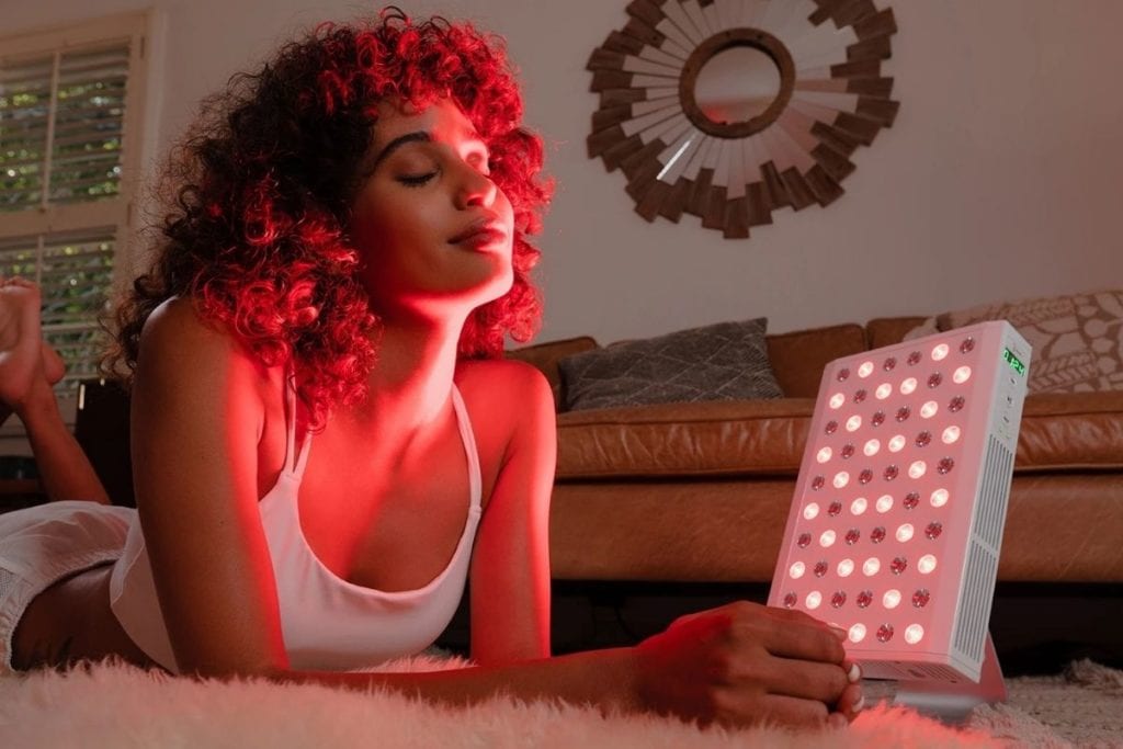 red therapy lamp