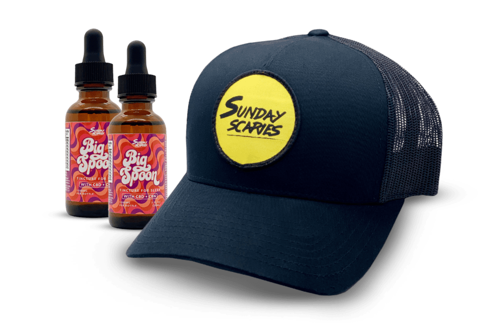 big spoon cbd sleep oil prize package with sunday scaries limited edition hat