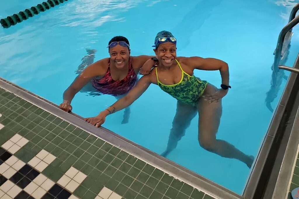 black women swimming angela brooks and joy miles