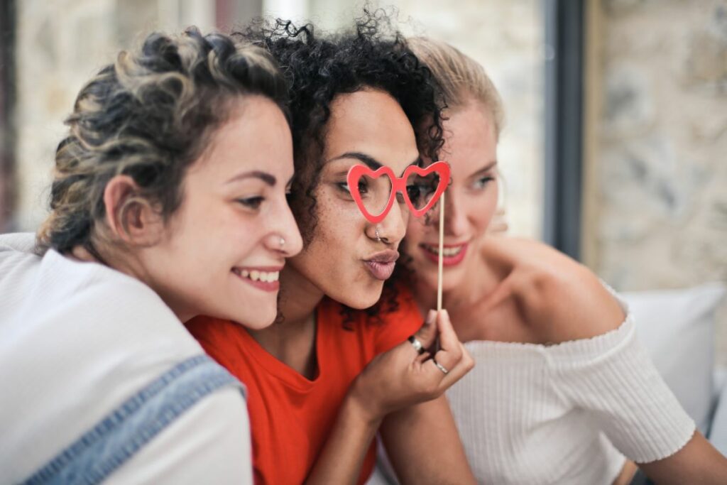 group of friends smiling