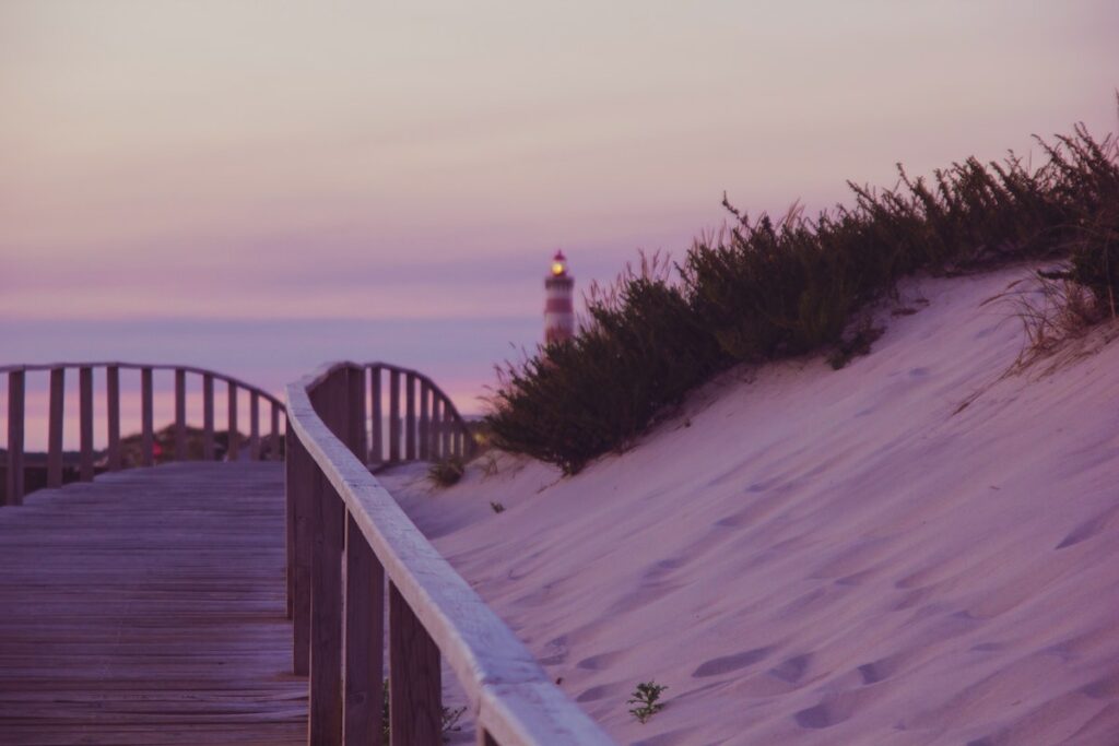 lighthouse at the end of summer