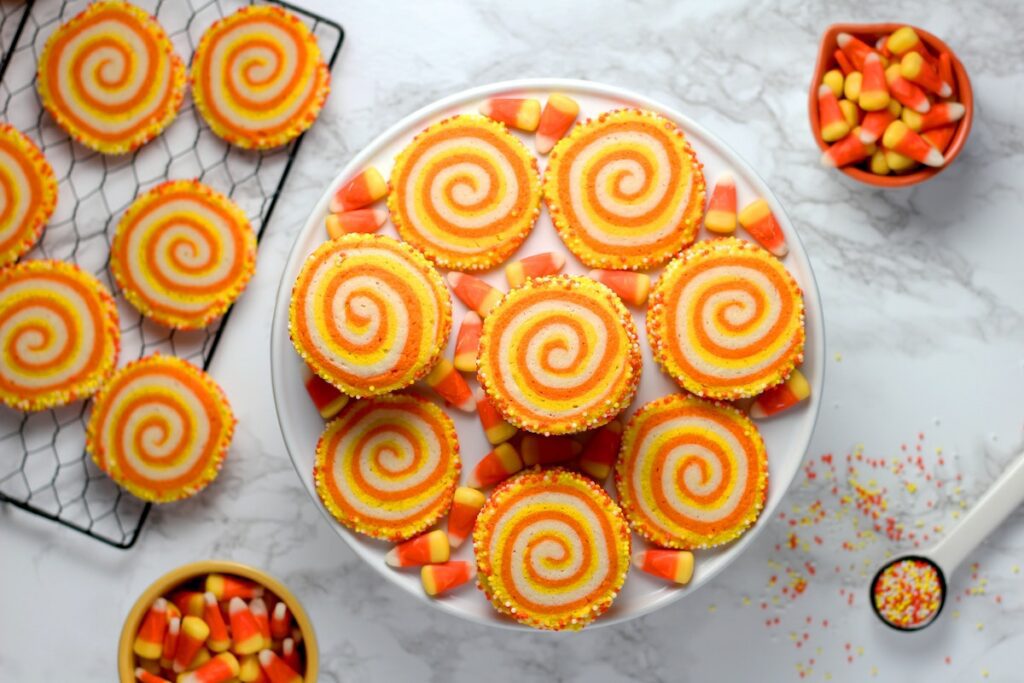 candy corn rolls for halloween