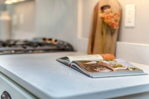 cookbook on table