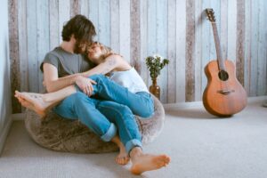 couple cuddling