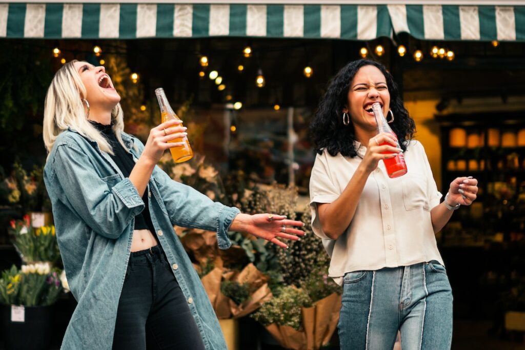 friends laughing together