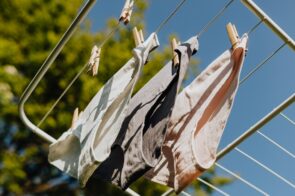 undewear hanging on a clothesline