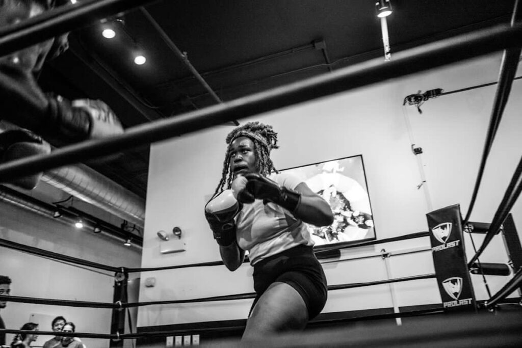 noma shields boxing in ring